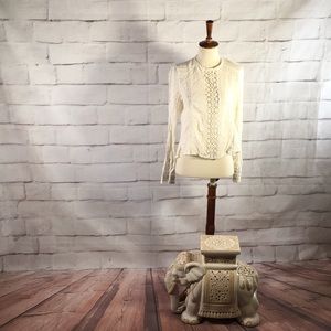 Free People Sunny Days White Lace Top